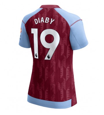 Aston Villa Moussa Diaby #19 Primera Equipación Mujer 2023-24 Manga Corta